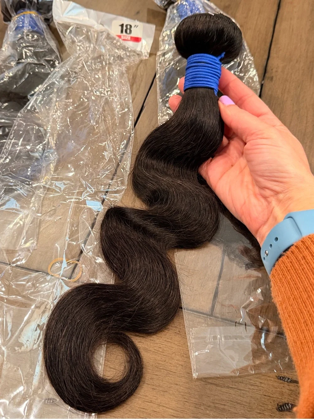 16” 18” 20” Natural Black Body Wave Human Hair 3 Bundle Sew In Weft #029